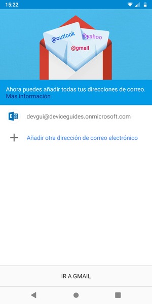 Seleccione IR A GMAIL