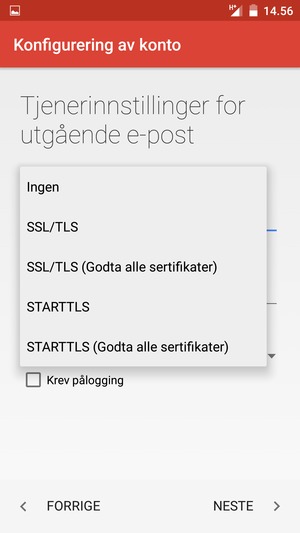 Velg Ingen og NESTE