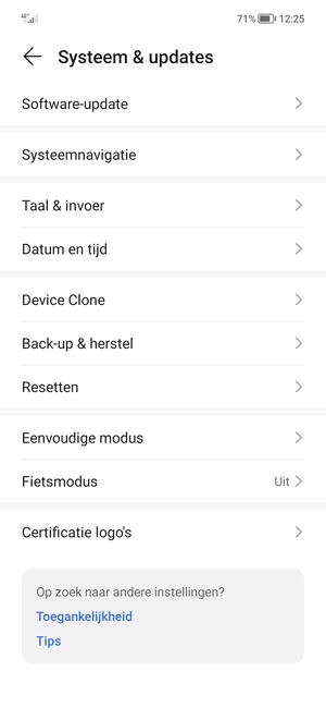 Selecteer Software-update