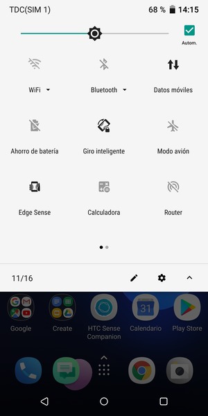 Deslice hacia abajo el menú superior de nuevo
