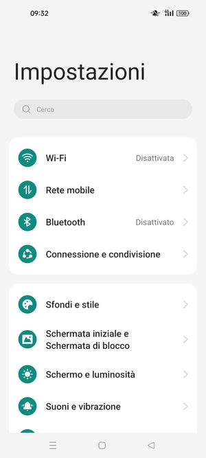 Seleziona Rete mobile