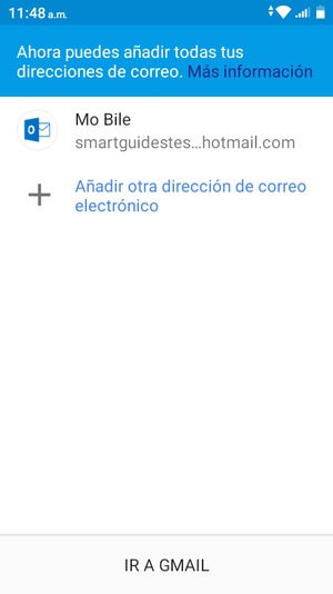 Seleccione IR A GMAIL