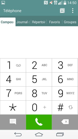 Appuyez longuement sur le numéro 1