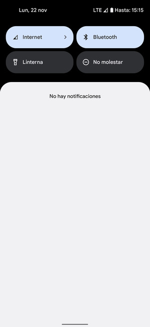 Deslice hacia abajo el menú superior de nuevo