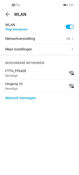 Selecteer het draadloze netwerk waarmee u verbinding wilt maken