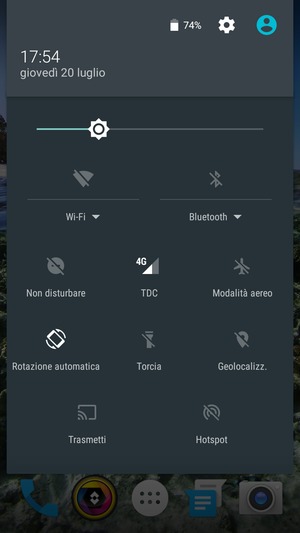 Seleziona il tasto Impostazioni