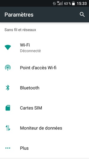 Sélectionnez Wi-Fi