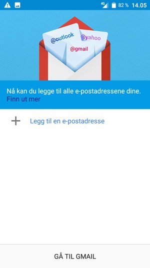 Velg Legg til en e-postadresse