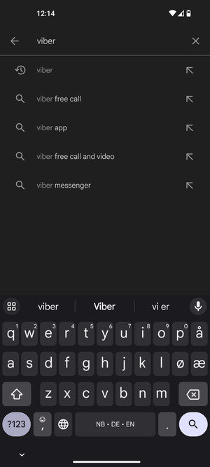 Skriv inn applikasjonsnavnet og velg Søk