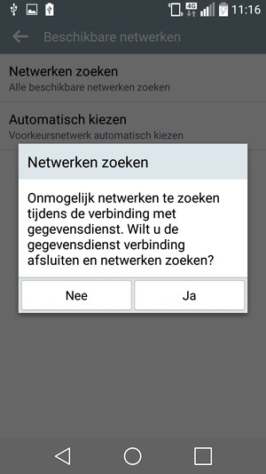 Selecteer Ja