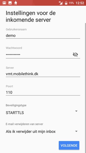 Selecteer Beveiligingstype