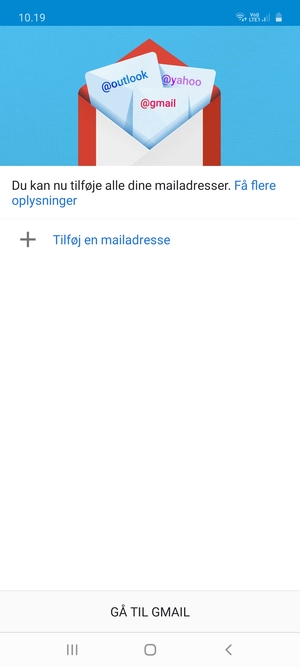 Vælg Tilføj en mailadresse