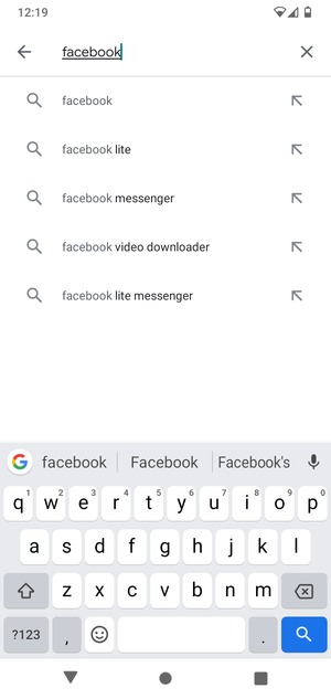 Enter the app name and select Search