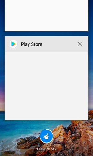 Sélectionnez l'icône Supprimer pour fermer toutes les applis en cours d'exécution