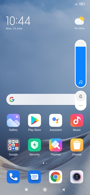 Continue to press to take the volume down to the required level