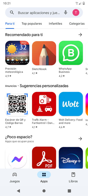 Seleccione la barra de Búsqueda