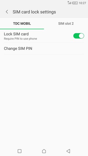 Select Public and Change SIM PIN