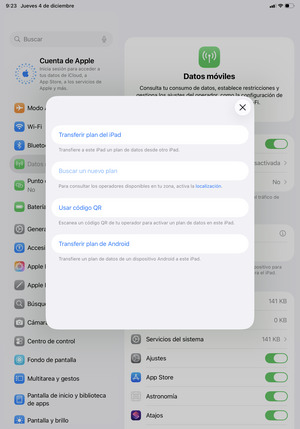 Seleccione Usar código QR