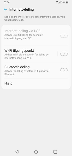 Velg Wi-Fi tilgangspunkt