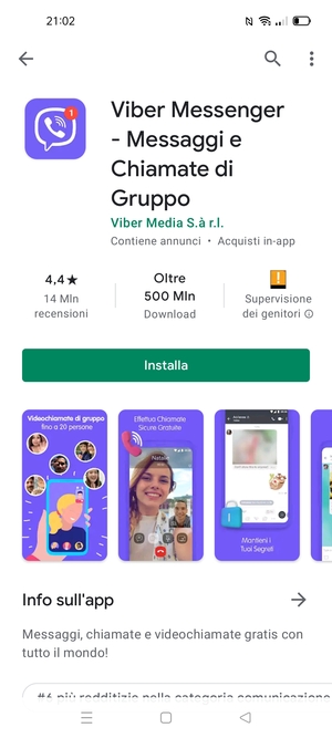 Seleziona Installa