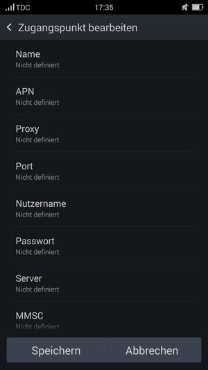 Geben Sie MMS-Informationen ein