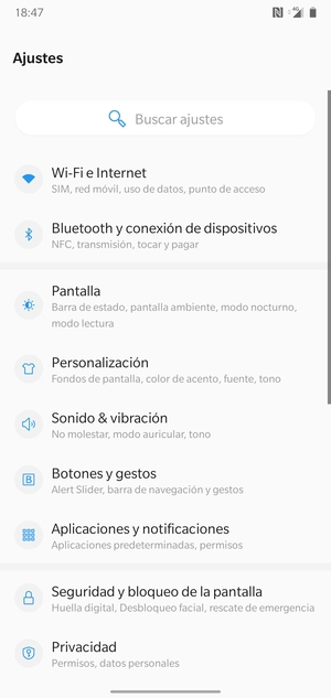 Seleccione Wi-Fi e Internet