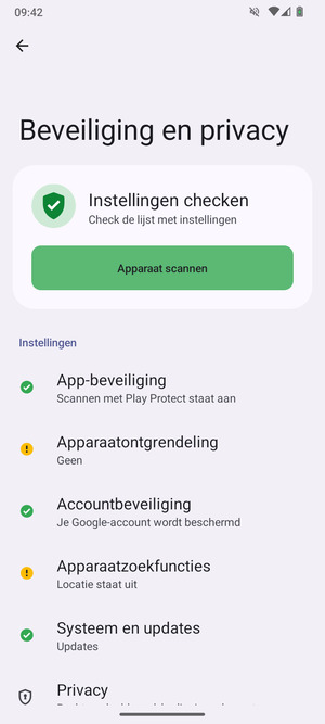 Selecteer Apparaatontgrendeling
