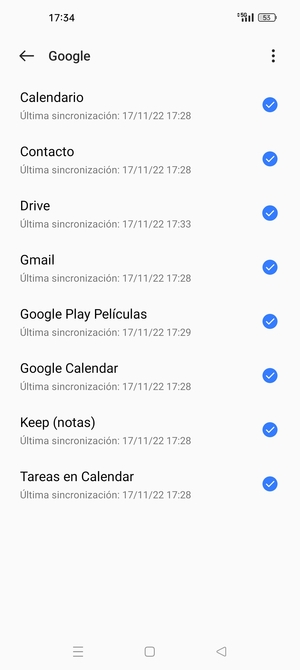 Asegúrese de haber seleccionado Contacto
