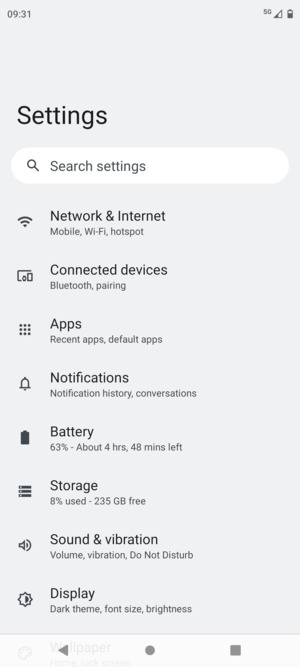 Select Network & Internet