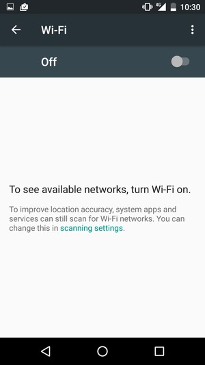 Turn on Wi-Fi