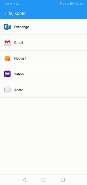 Vælg Gmail