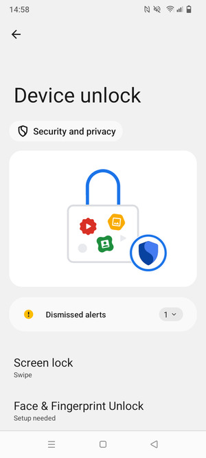 Select Screen lock