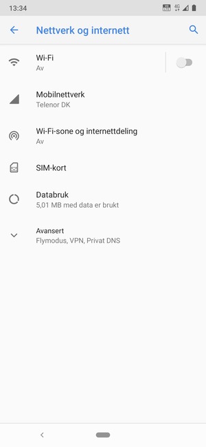 Velg Wi-Fi-sone og internettdeling