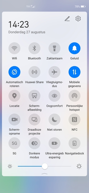 Selecteer de Instellingen knop