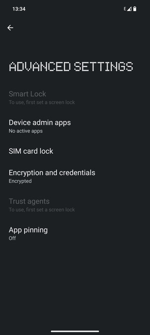 Select SIM card lock