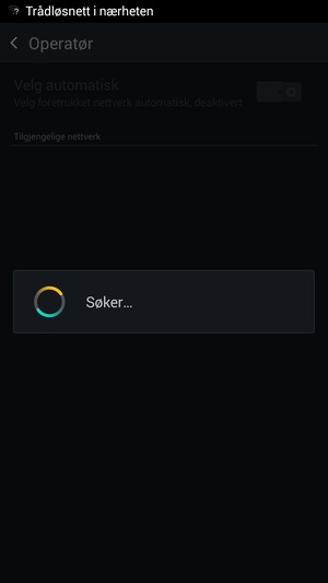 Vent til søket til ferdig