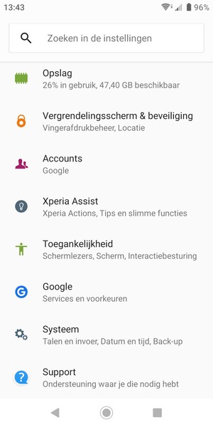 Scroll naar en selecteer Vergrendelingsscherm & beveiliging