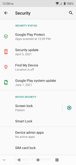 Your phone is now secure with a screen lock