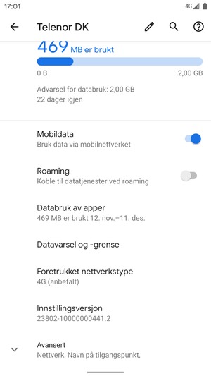 Bla til og velg Avansert