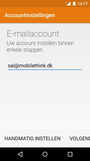 Voer uw e-mailadres in en selecteer VOLGENDE