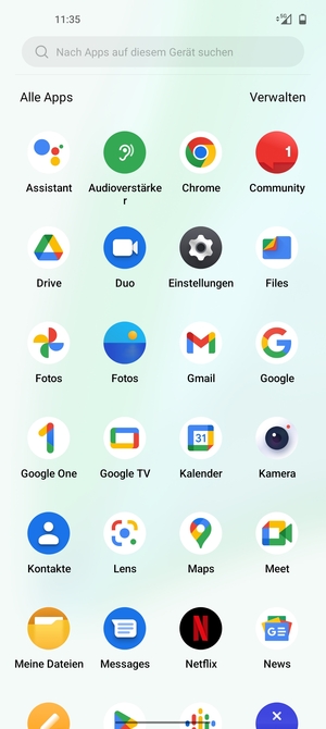 Wählen Sie Einstellungen