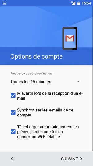 Sélectionnez SUIVANT