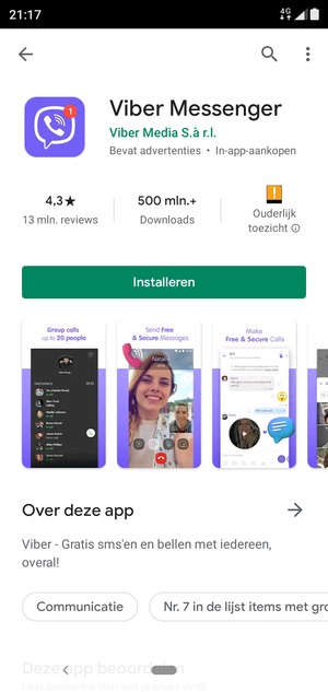 Selecteer Installeren