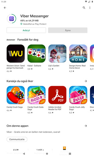 Vent til installasjonen er ferdig