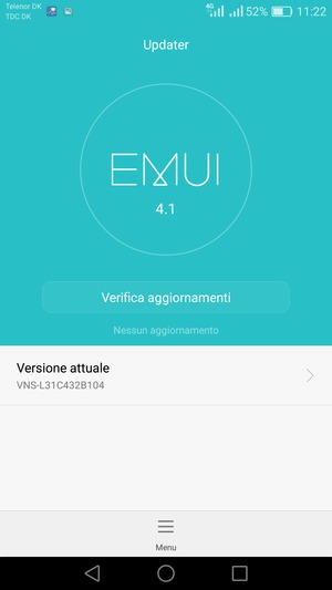 Seleziona Verifica aggiornamenti