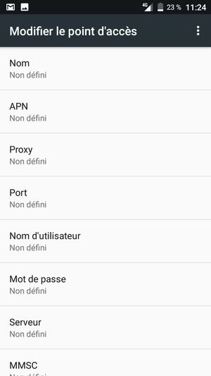 Saisissez les informations MMS