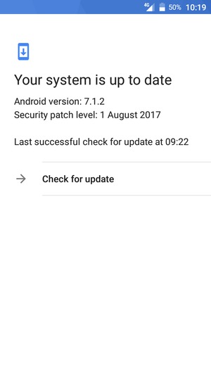 Select Check for update