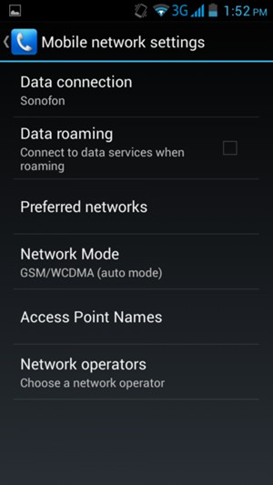 Select Access Point Names