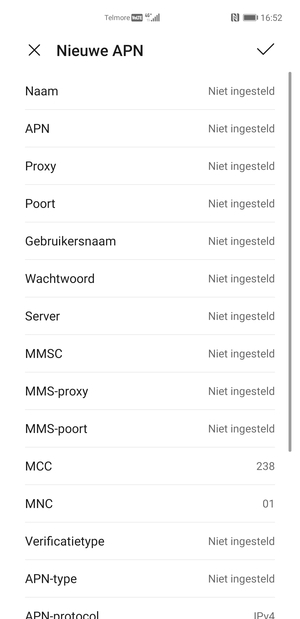 Voer mms-gegevens in