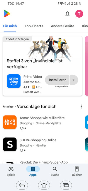Wählen Sie Suche